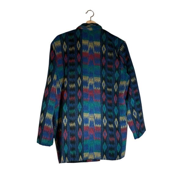 Anchor Blue Vintage Southwestern Womens Blazer with Single Button Closure - Picture 2 of 8
